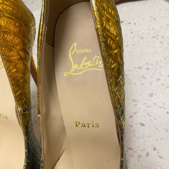 Christian Louboutin Iridescent Reptile Print So Kate Heel Size 41 - Picture 7 of 13